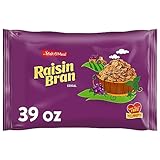 Malt-O-Meal Raisin Bran Cereal, Wheat Flakes and Raisins Breakfast Cereal, Large Cereal for Family, 39 OZ Resealable Cereal Bag