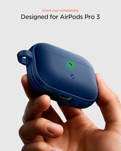 Image of Spigen for AirPods Pro 3 Case, Carabiner Included, Shock-Proof, Light & Compact Cover, (Spigen Vault) - Navy Blue