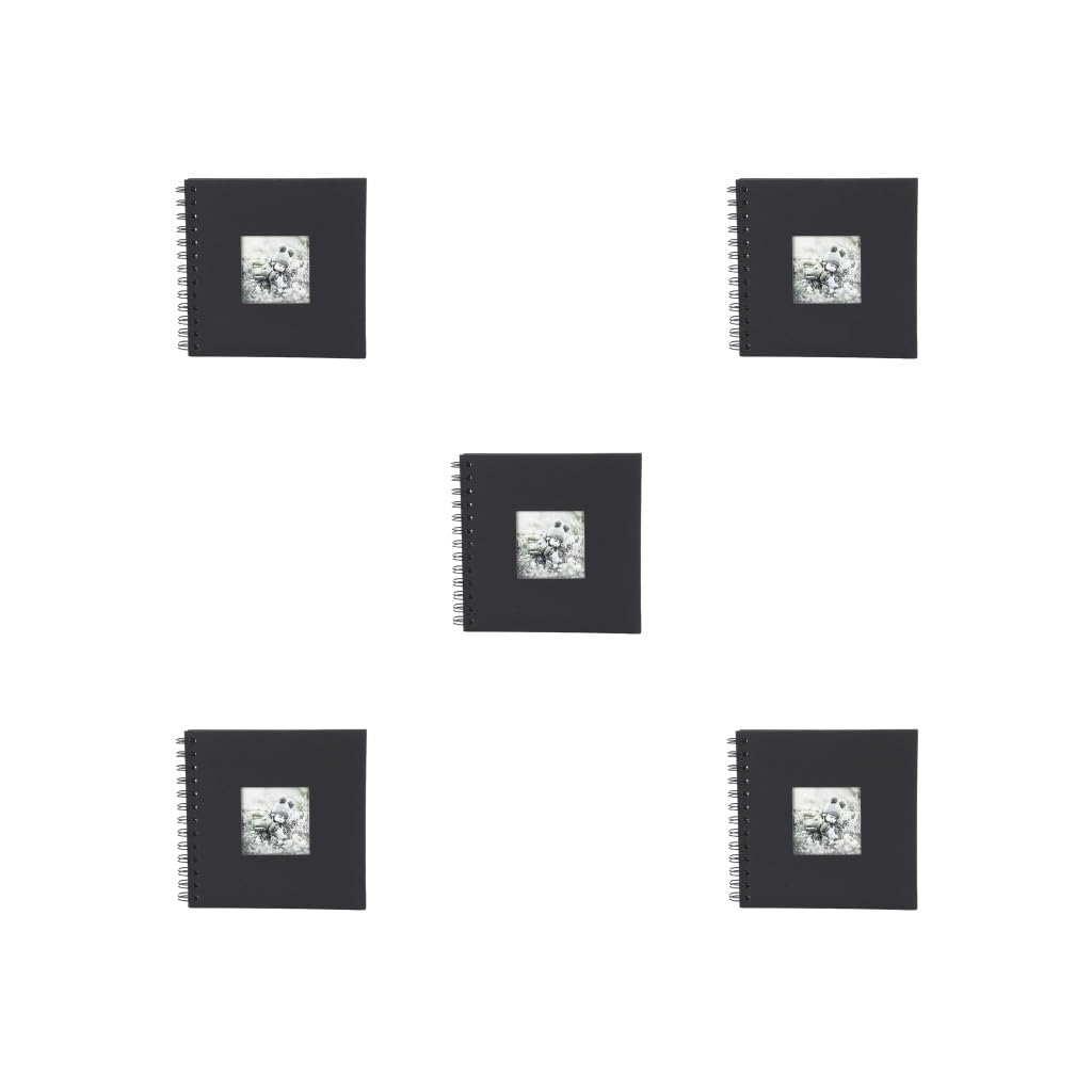 Set di 5 album fotografici per bambini, album per ritagli, poster, cartoline, libri, biglietti fotografici, per la scuola materna, colore nero
