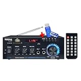  Amplificateur Stéréo HiFi Karma PA-2362BT, 2X 30W, USB SD Bluetooth, Radio FM, télécommande, 2 entrées Micro+ Clé USB 32G
