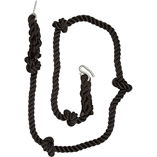 Swing Set Stuff 3/4" Knotted Climbing Rope (Black) with SSS Logo Sticker