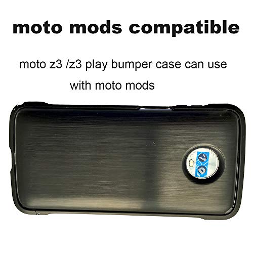 Dngn Moto Z3 / Z3 Play Case Bumper,Mods Compatible Luxury Aluminum Metal Frame Cover 4 Corners Shockproof Protective Slim Fit For Motorola Moto Z3/Z3 Play (Moto Z3/Z3 Play Bumper) #TOP1