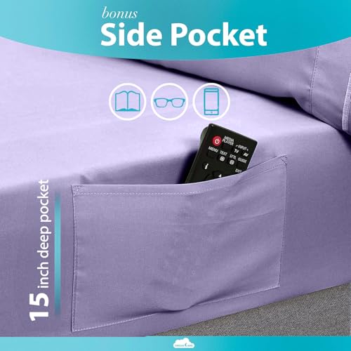 Image of DREAMCARE Full Size Sheets - 6 pcs Breathable Cooling Sheets Full Size Bed