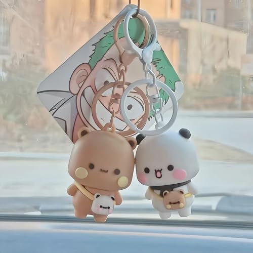 Lot de 2 porte-clés mignons BuBu Dudu Statue Ours Panda – vue 6
