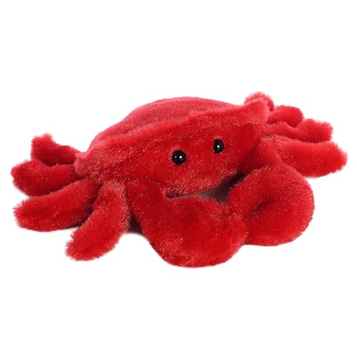Image of Aurora® Adorable Mini Flopsie™ Crab Stuffed Animal - Mini Companions Ready for Playful Adventures - for Kids All Ages, Toddlers, Adults, and Families - Red 8 Inches
