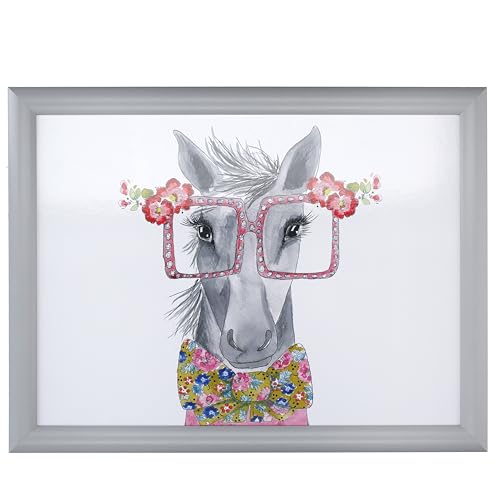 Mikasa x Tipperleyhill Laptray, Printed Tray with Cushioned Base, Rectangular Tray for Eating, Reading & Painting, Horse Print, 44cm, Unique Gifting