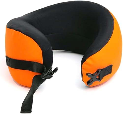 Miniatura 2 de C CUSHION LAB Almohada de viaje, galardonado diseño ergonómico patentado para barbilla y cuello, almohada de cuello de espuma viscoelástica,