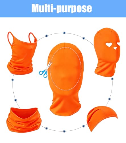 Image of 3 Pieces Full Face Mask, Stretchy Faceless Cloth Masks, Statue Inflatable Costume Accessory for Adult Men Women