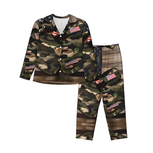 Pyjama camouflage drapeau américain EdWal pour soirées cocooning confortables
