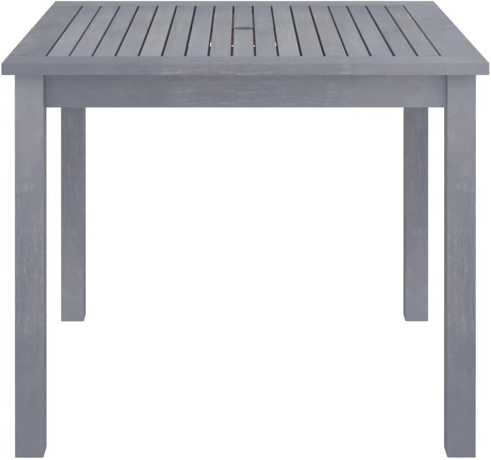 Patio Dining Table,Outdoor Dining Table,Outdoor Bar Table,Balcony Desk,Backyard Table,Patio Bistro Table,Includes an Umbrella Hole, 34.6"x34.6"x29.1" Solid Acacia Wood