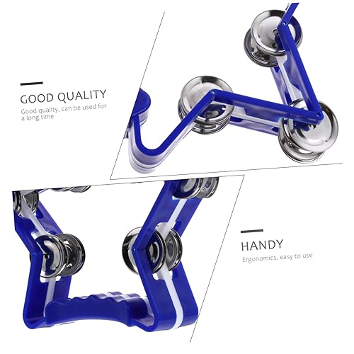 ibasenice 3 Pecas pandeiro sinos de percussão instrumento de percussão sino de tambor de mão brinque