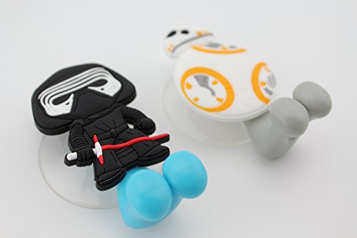 Finex 2 Pcs Set Star Wars Kylo Ren & Bb-8 Droid Toothbrush Holders With Suction Cup For Wall In Bathroom At Home #TOP5