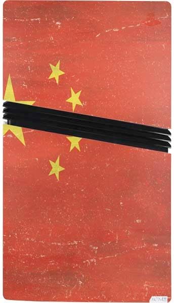 Skinit Decal Gaming Skin Compatible with PS5 Pro Bundle - Chinese Flag Distressed Design