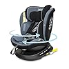 Reecle 360° Rotatable i-Size Child Seat with ISOFIX 40-150 cm (0-36 kg), Reboarder Rear-Facing 40-105 cm, ECE R129