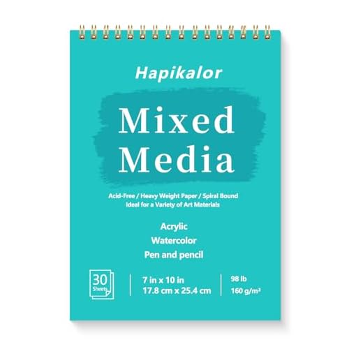 Mixed Media Sketchbook 7"x10" Multimedia Sketchbook, 30 Sheets Sketch Book