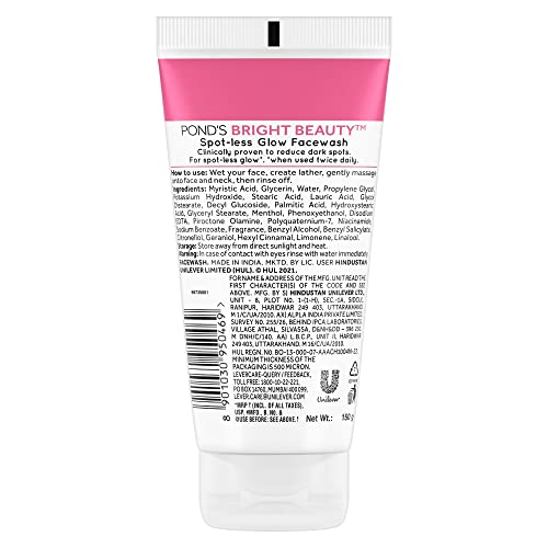 Image of POND'S Bright Beauty Spotless Glow Facewash With Vitamin B3 150G (Pack Of 2)