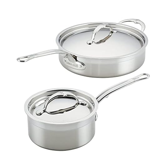 Casa Hestan - ProBond Collection - Set di pentole in acciaio INOX con rivestimento professionale, 4 pezzi