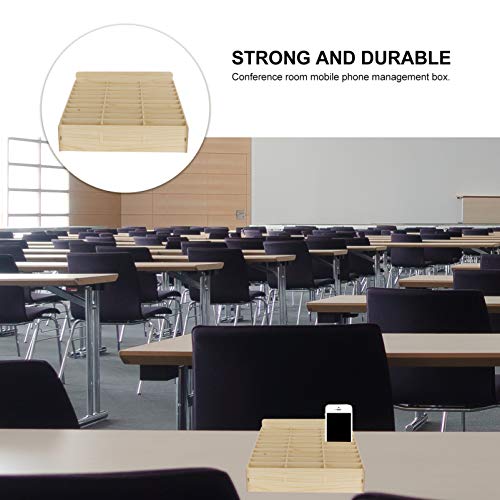 Angoily Telefone Celular Caixa de Armazenamento de Madeira Caixa de Armazenamento Caixa Organizador