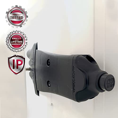 Safetech Hardware X5 Pvc + Wood Two-Sided Gate Lock Latch Perfect For 5” Inch Post (Wraps Around The Post - No Drilling Through The Post) Padlock Lockable For Pvc-Vinyl-Wood Gates. Easiest To Install #TOP1