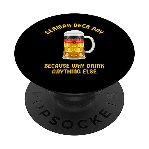 German Beer Day PopSockets Swappable PopGrip, Black
