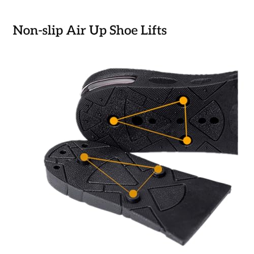 Image of Height Increase Insoles 2 Layers, 1.2 to 1.8 Inches, Universal Non-Slip Air Up Shoe Lifts Half Shoe Inserts, Variable Height Increasing Taller Shoes with Air Cushion for Women and Men, 1 Pair