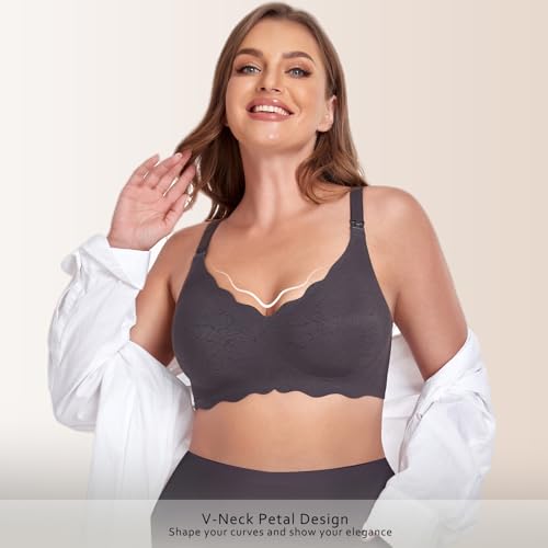 Gailife Floral Nursing Bras for Breastfeeding Comfort Maternity Bras for Pregnancy Seamless Bralettes with Extra Extender3