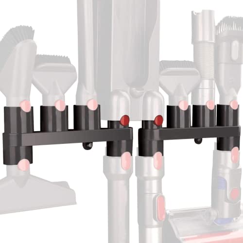 Image of Plastic Accessory Holder Compatible With Dyson V15 V11 V10 V8 V7 Vacuum Cleaner, Mess Free Attachments Organizer Tool, Use On Docking Station Or On Wall Mount (Screws Included) (Grey)
