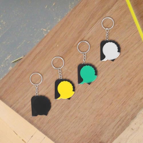 Set 4 piezas cinta métrica retráctil con llavero miniatura 7