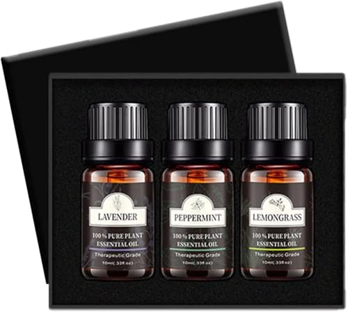 Image of DOCOSS Acrylonitrile Butadiene Styrene Essential Oil for Home Fragrance Diffuser, Humidifier| 10ml Bottle|Aroma Oil Pack of 3(Lavender, Peppermint, Lemongrass)