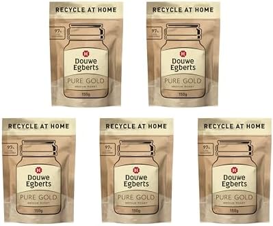 Douwe Egberts Pure Gold Instant Coffee Refill 150G (Pack of 5, To...