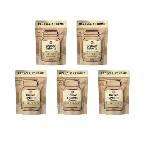 Douwe Egberts Pure Gold Instant Coffee Refill 150G (Pack of 5, Total 750G)