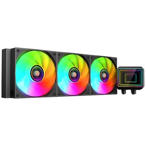 Mars Gaming ML-TWO360, Raffreddamento a Liquido AIO 600W TDP, 3x Ventola ARGB Infinity Mirror 12cm FDB, Nucleo in Rame e Alluminio, Pompa Opti-Chamber 4ª Generazione e Microcanali, Nero