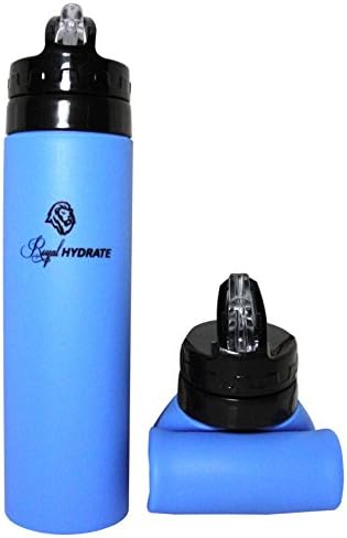 RoyalHydrate Collapsible Water Bottle 20 Ounce - BPA-Free, Reusable, Refrigerator and Dishwasher Safe - Lightweight, Portable, Foldable for Storage, Travel, Sports Bags, Outdoor Backpacks, or Camping