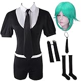 Land of The Lustrous Cosplay Costume Land of The Lustrous Outfit Suit Full Set(green short,S)
