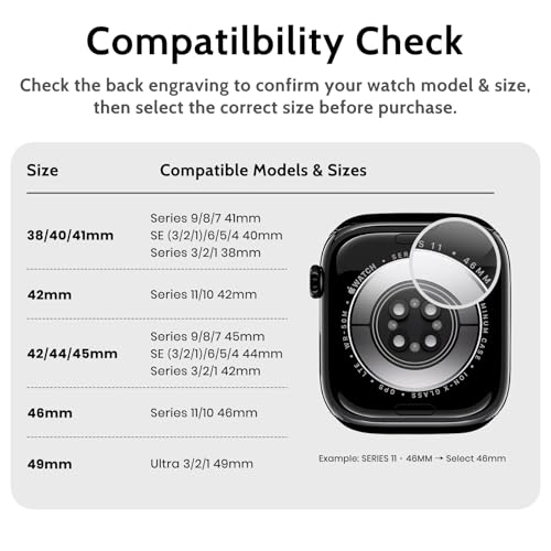 Image of amBand Bands Case Compatible with Apple Watch Series 11 /10 46mm for Men, M1 Sport Rugged Heavy Duty Cover Tactical Strap Military Grade Protective Bumper Protector for iWatch 46 mm Men, Orange