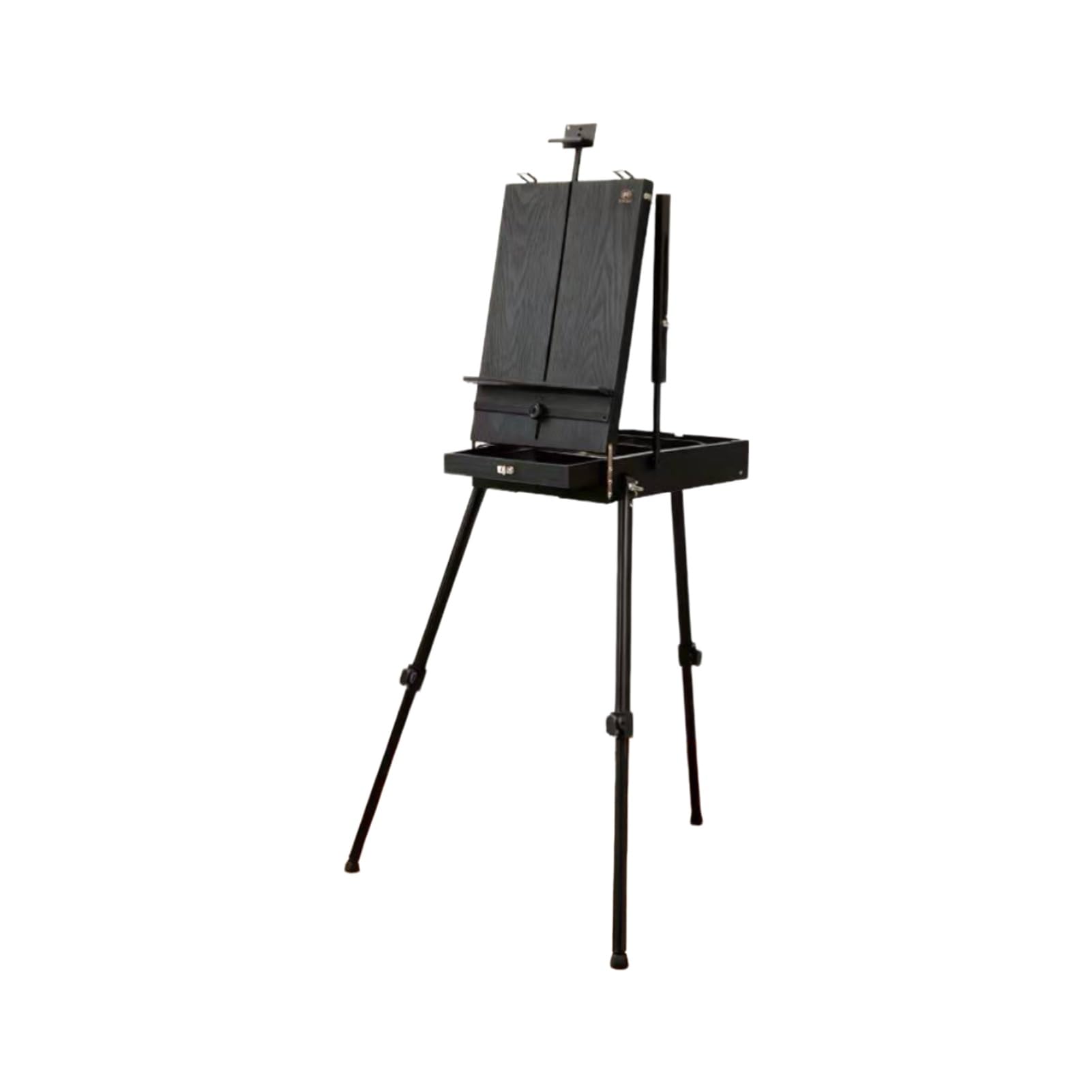 Caballete, Soporte de madera, artista con· Incluye una paleta y correa for el hombro. for pintar tipos adultos, bodas, exhibiciones, exposiciones(Black)