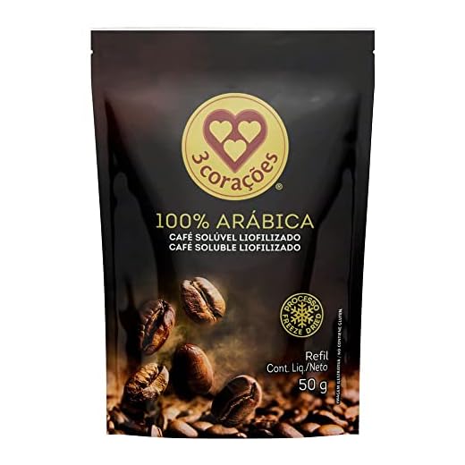 Café, Solúvel, Liofilizado, Refil, 50g, 3 Corações