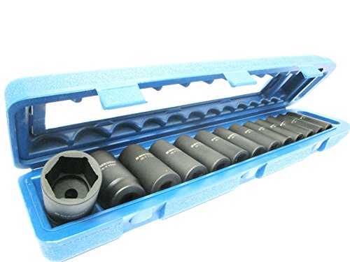 US PRO 13pc 1/2dr 6pt deep impact sockets metric 13-32mm B1397