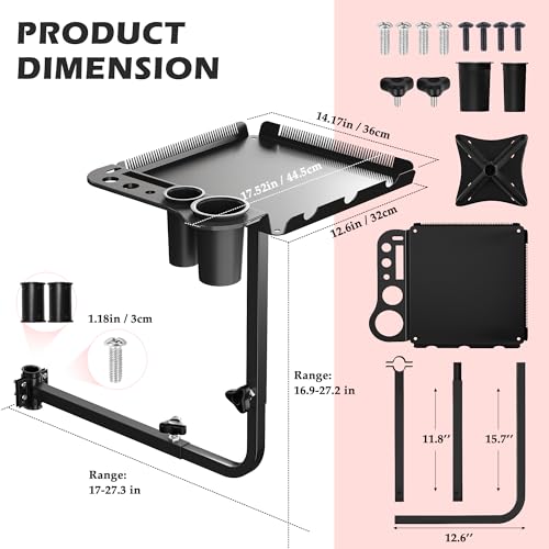 Gtouse Bandeja de ferramentas de extensão de cabelo, acessório de bandeja de cadeira de salão de bel