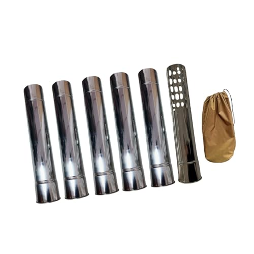 rockible Tubo de Acero Inoxidable para Estufa, Accesorio para Estufa de Camping, Manguera Parachispas para Exteriores