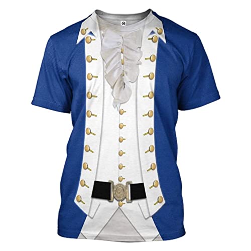 Historical Figure T-Shirt Revolutionary War Uniform Top Alexander Hamilton