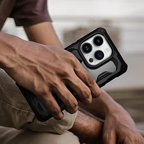 Ultimal Case Designed For Iphone 14 Pro Max 6.7 Inch, Rugged Military Cover With Lightweight Sporty Design, Slim Shockproof Drop Protection Bumper Case Compatible With Magsafe (Black/Black Frame) #TOP6