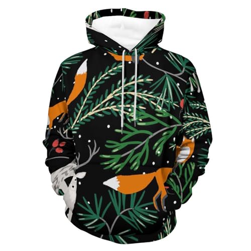 Sweats à Capuche Élan De Renard | Sweatshirt Chaud Unisexe pour Vos Sorties et Journées Cocooning