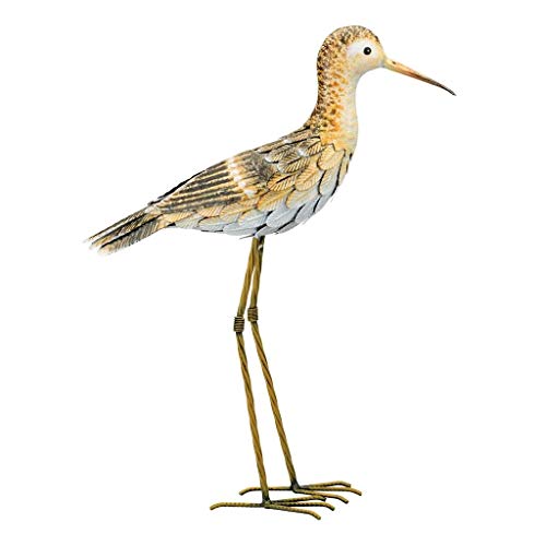 Regal Art & Gift Sandpiper Bird Standing Up Metal Bird Statuary Decoration 16.5 x 5 x 21.25 Inch