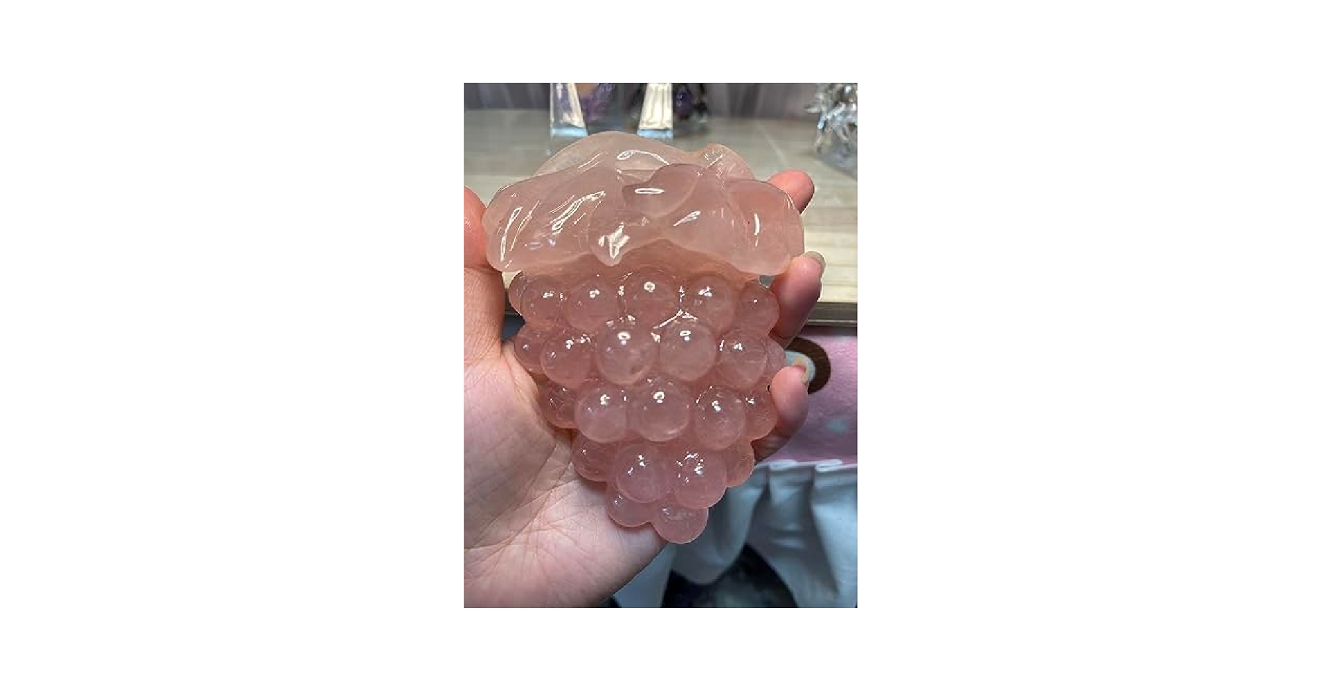 Amazon.co.jp: 大きい 綺麗 ^^ 天然石 水晶 ローズクォーツ