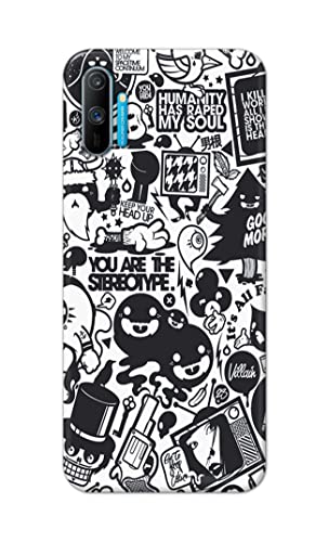 Image of Printed Hard Back Cover Case for Realme C3 | Realme C3i Back Cover (Mixed Cartoon) -203