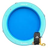SOLSTICE 6-Person Circular Mesh Hangout Ring Inflatable Dock, Floating Water Raft Platform, 8ft - Round Outdoor Design for Lake, River, Swimming Pool & Beach, Includes Carry Bag