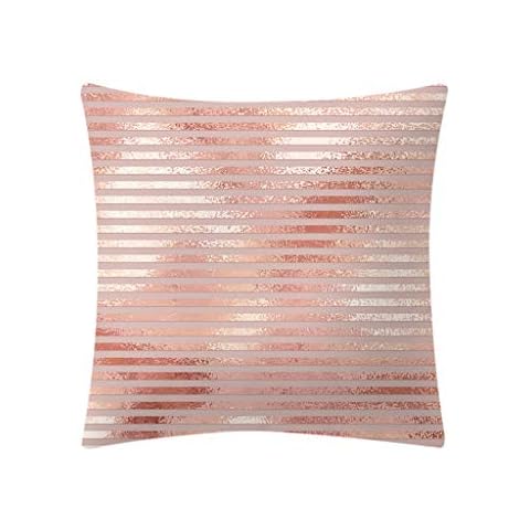 Sonojie Lovely Cute Rose Gold Pink Cushion Cover Happy Sweet House Square Pillowcase Home Decoratio For Livingroom Sofa Car Bedroom Cover