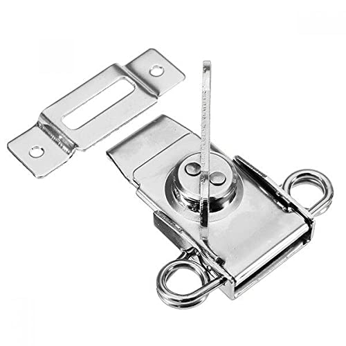 6311B Cold Rolled Silver Twist Draw Toggle Latch Rotary Turn With Strike Plate #TOP4
