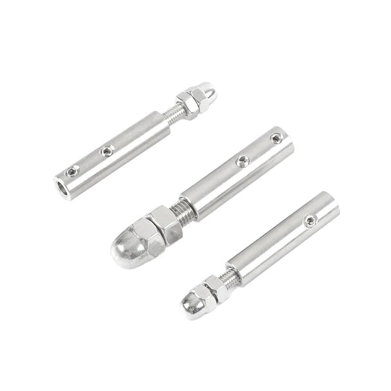 Morsetti Per Fune 35 PZ Cavo Ringhiera Fune Metallica 3mm 1/8 ''Filettato Tensionamento Terminale Morsetto A Croce Con Vite Bulloni